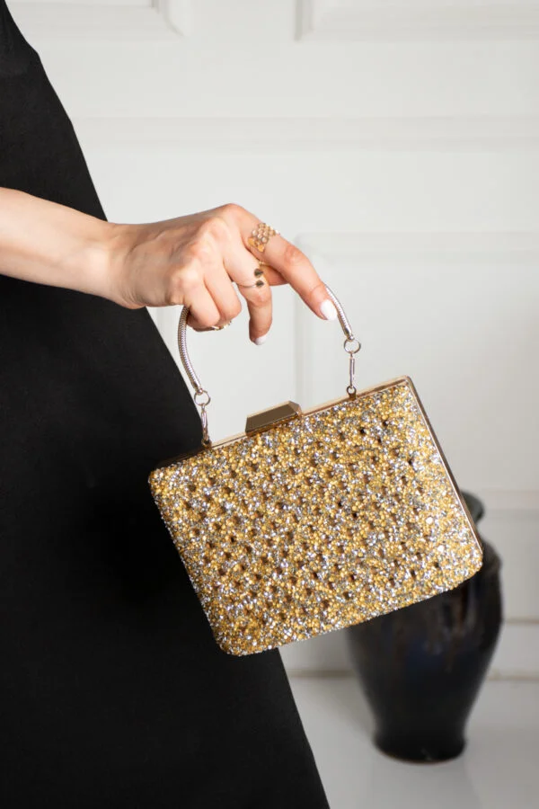 İmpolo Lily Altın  Kadın Abiye El Çanta 14x20 Ebat