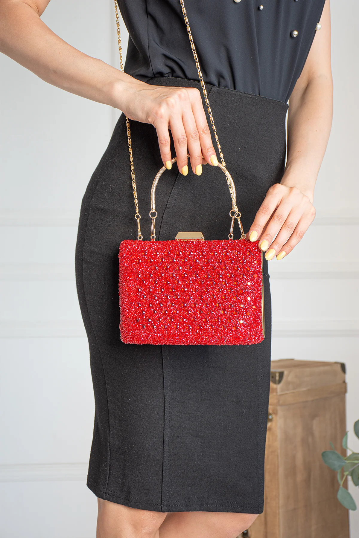 İmpolo Lily Kırmızı  Kadın Abiye El Çanta 14x20 Ebat - Görsel 2