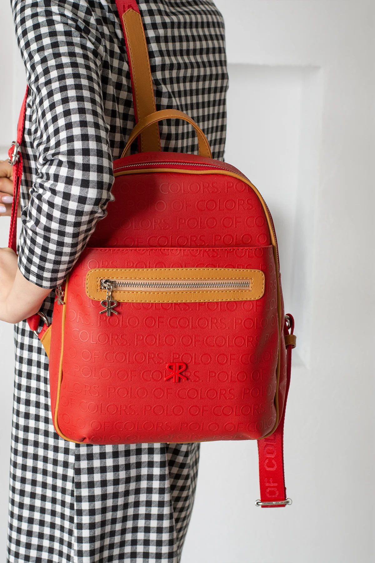 İmpolo Maya Kırmızı Taba  Sırt  Kadın Çanta 35x28 Ebat