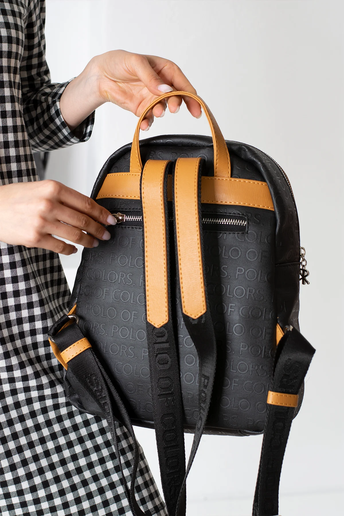 İmpolo Maya Siyah Taba Sırt  Kadın Çanta 35x28 Ebat - Görsel 3