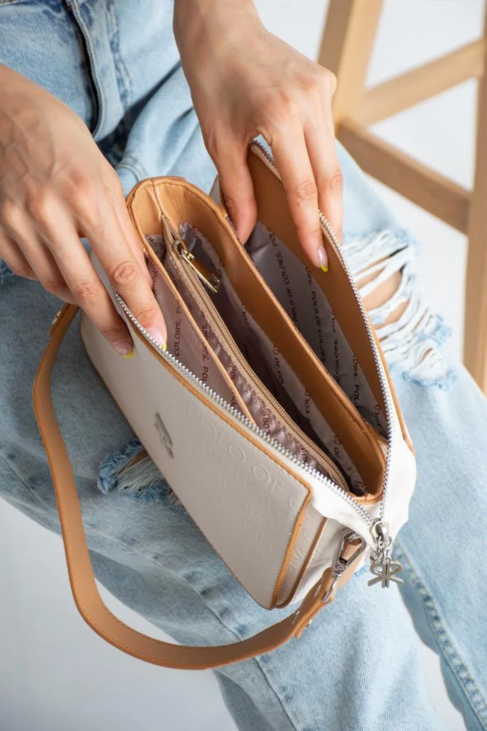 İmpolo Dayanna Krem Taba Kadın Omuz Ve Çapraz Çanta 16x22 ebat - Görsel 3