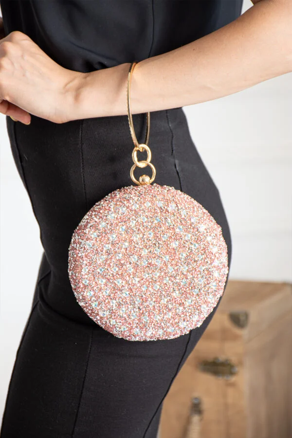 İmpolo Jesi Pudra Taşlı Bilezik Abiye Omuz Ve Kol Çanta 16x16 Ebat