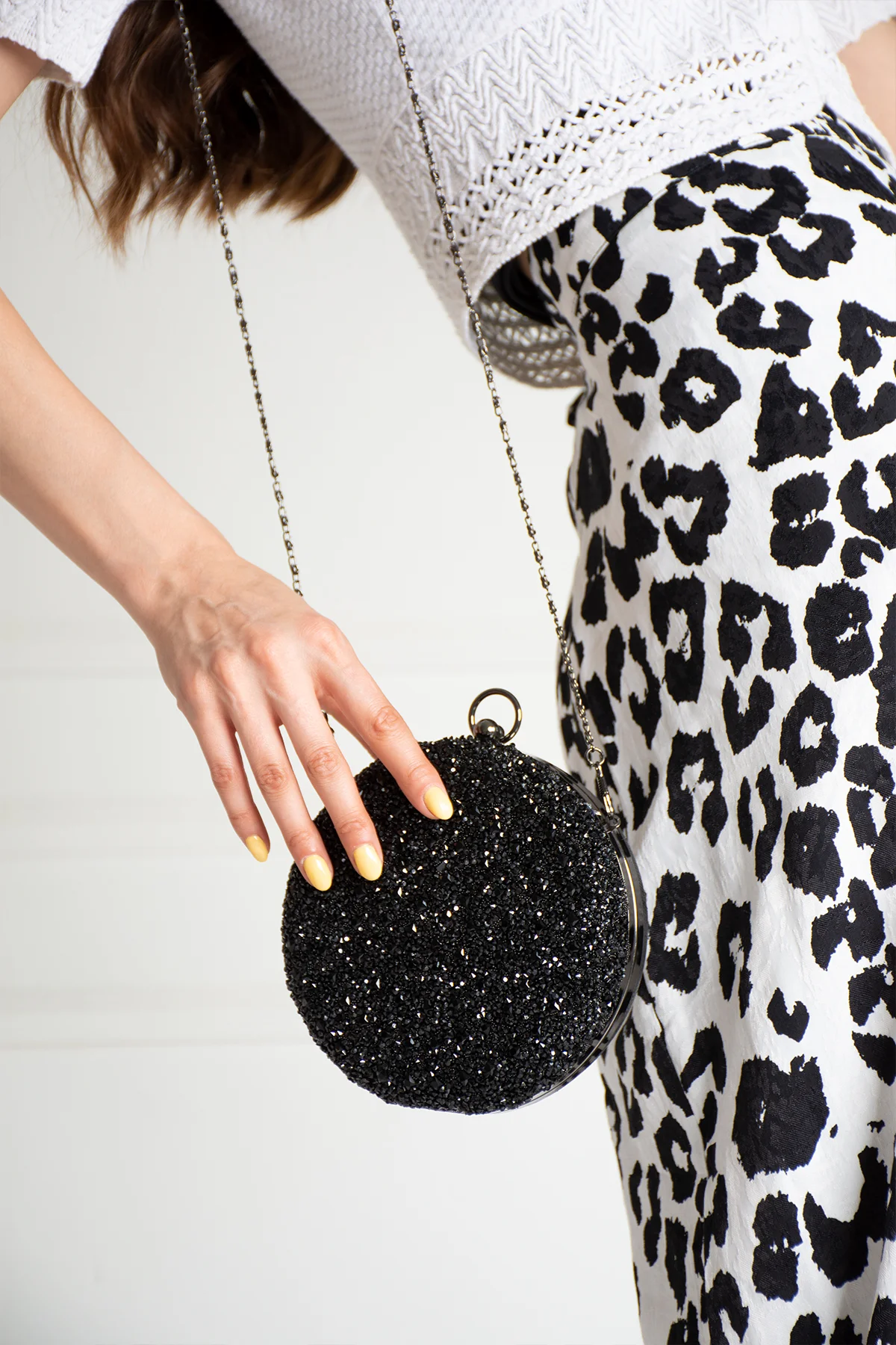 İmpolo Jesi Siyah Taşlı Bilezik Abiye Omuz Ve Kol Çanta 16x16 Ebat - Görsel 2