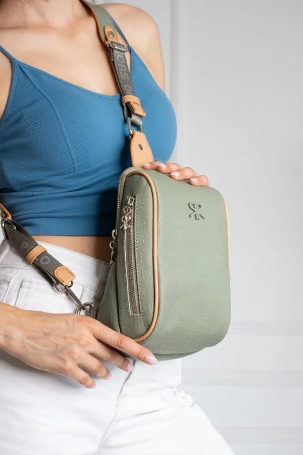 İmpolo Lilyan Yeşil Taba Kadın Bel Ve Çapraz Çanta 25x16 Ebatında