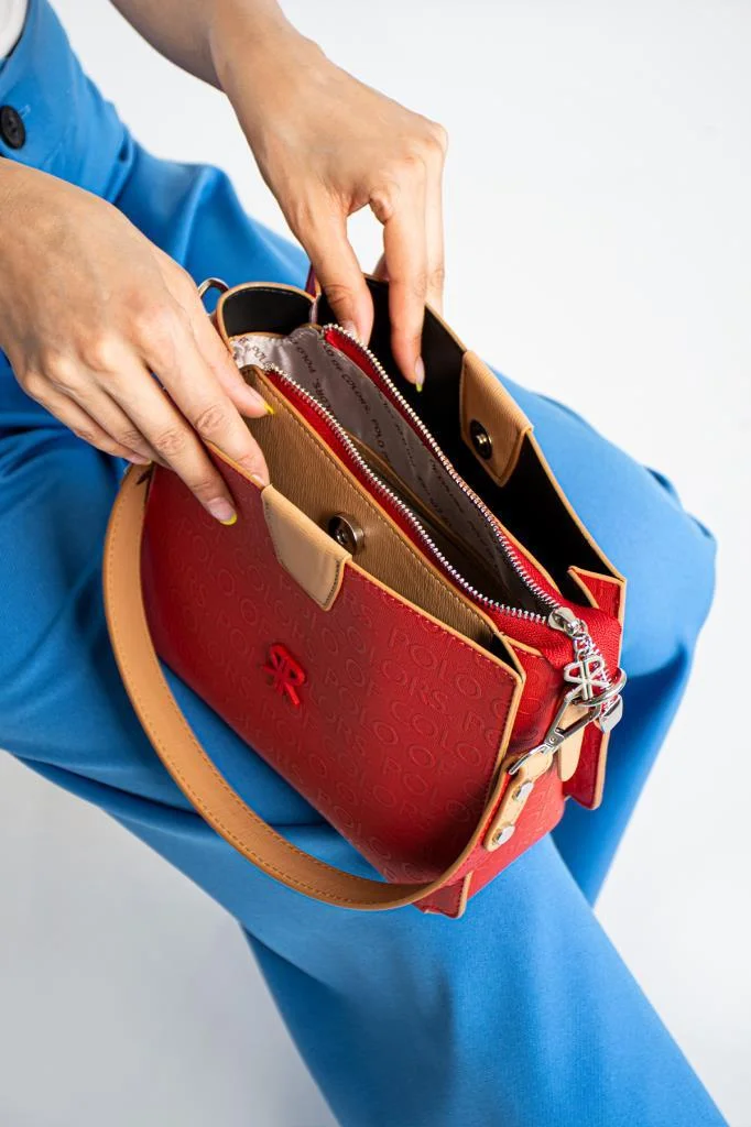 İmpolo Luna Kırmızı Taba Kadın Omuz Ve Çapraz Çanta 19x23 ebat - Görsel 3