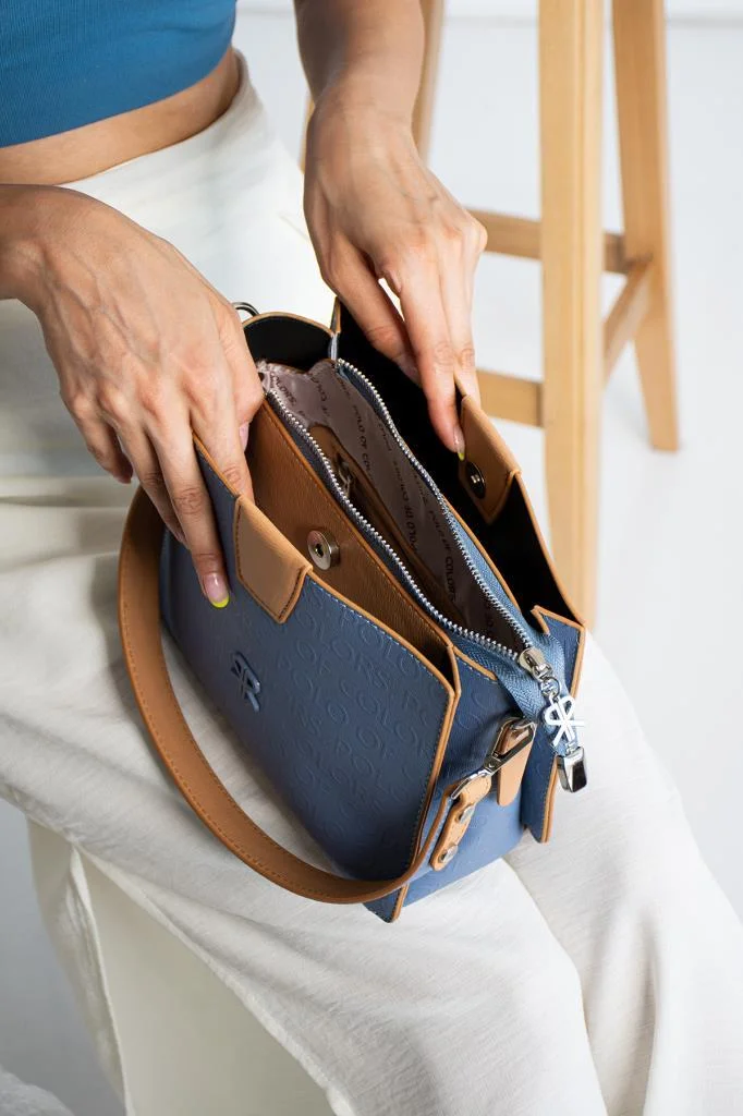 İmpolo Luna Mavi Taba Kadın Omuz Ve Çapraz Çanta 19x23 ebat - Görsel 3