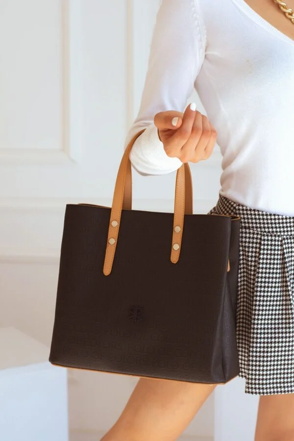 İmpolo Lori  Omuz Siyah Kum  Kadın Çanta 27x34 Ebat