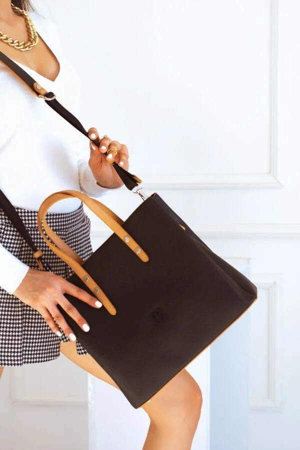 İmpolo Lori  Omuz Siyah Taba  Kadın Çanta 27x34 Ebat