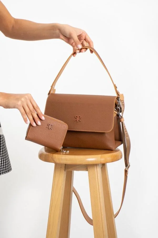 Impolo Neomi Taba Kadın Kombin Çanta 22x26 Cüzdan 12X10 Ebat