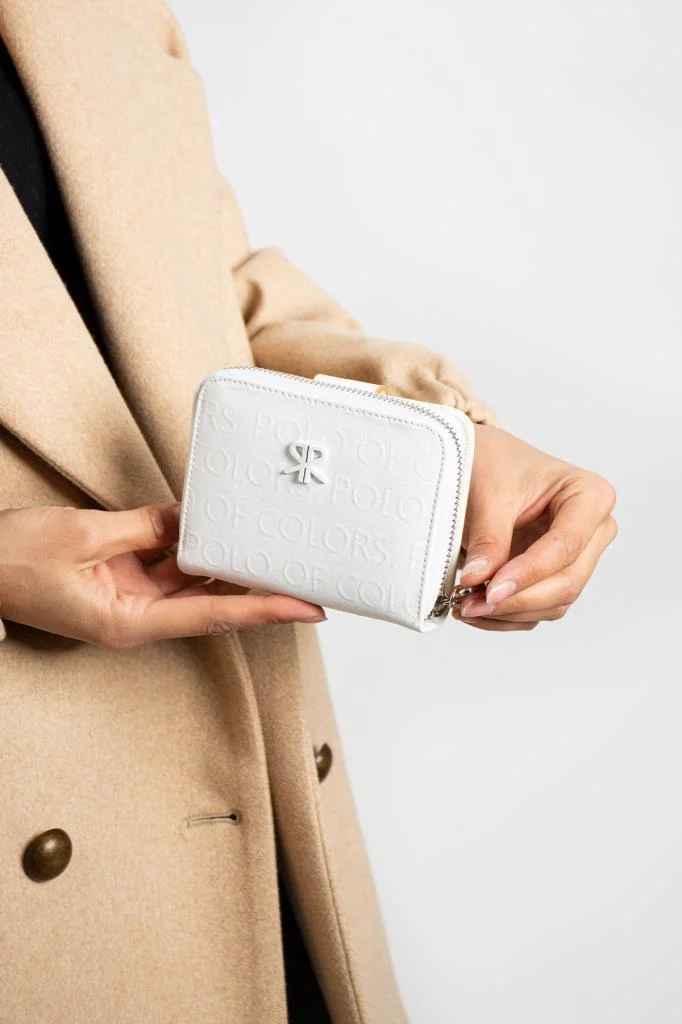 Impolo Nora Beyaz Kadın Cüzdan 10x13 Ebatında