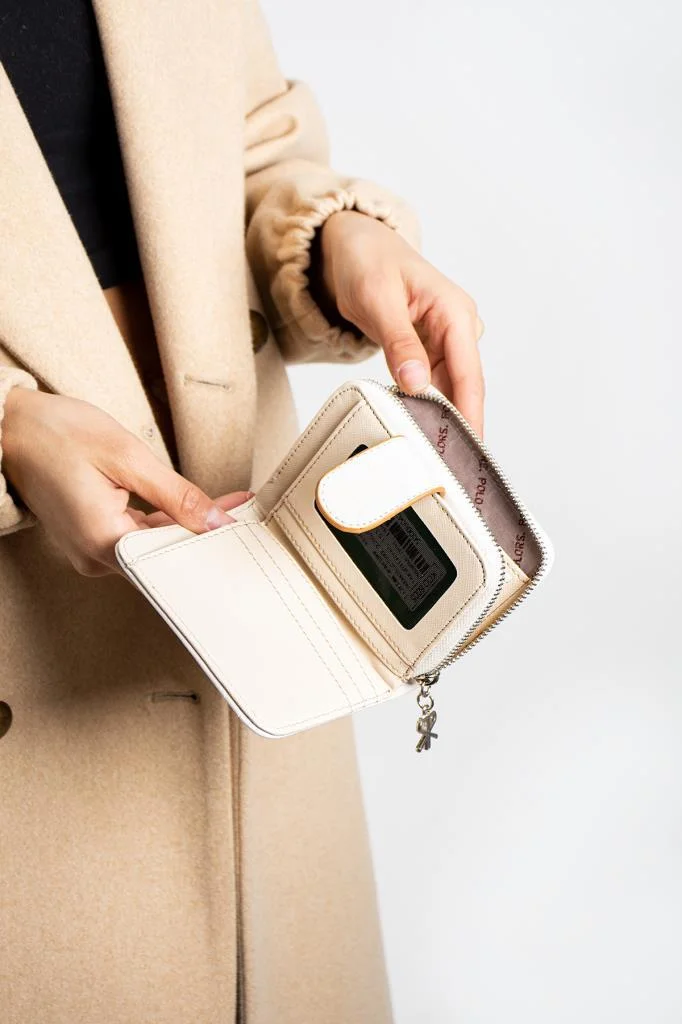 Impolo Nora Krem Kadın Cüzdan 10x13 Ebatında - Görsel 3