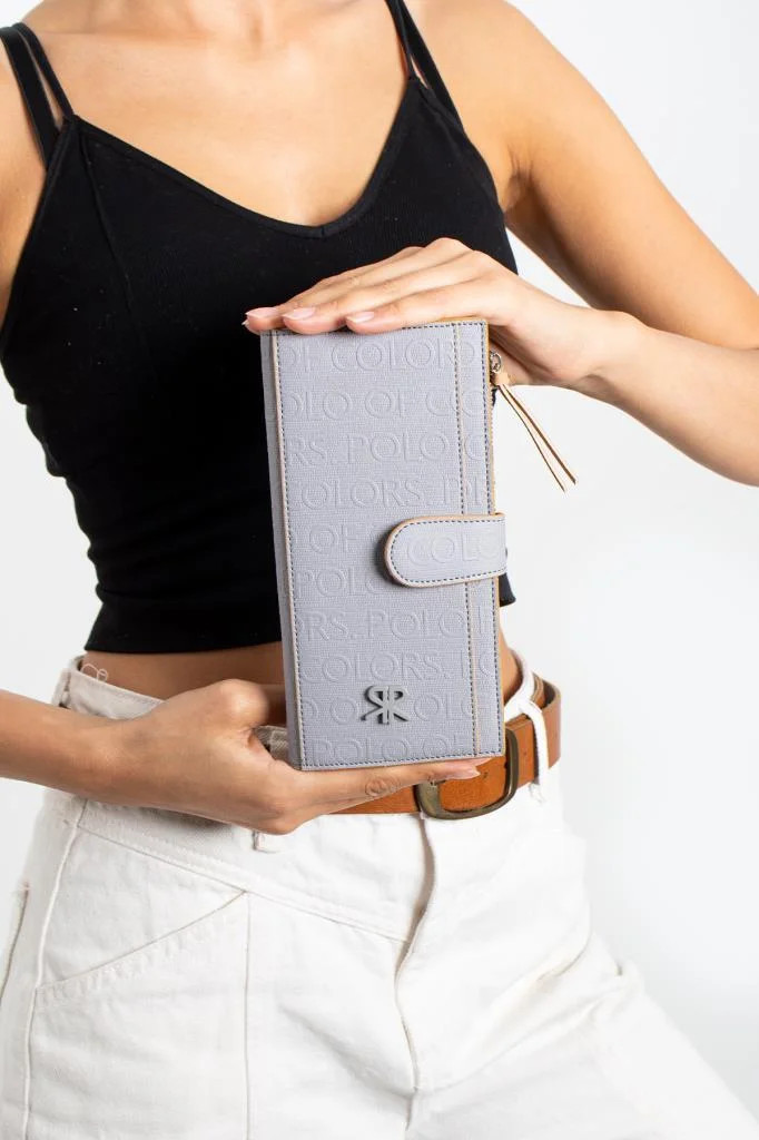 Impolo Selena Gri Kadın El Cüzdanı 10x20 Ebatında - Görsel 2