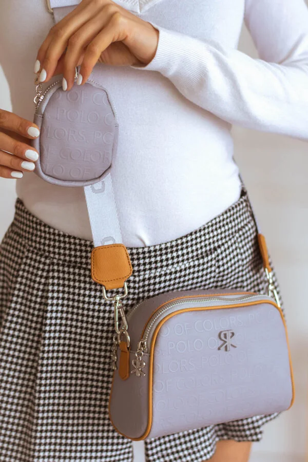 İmpolo Adela  Omuz Çapraz Gri  Taba   Kadın Çanta 15x21 ebat