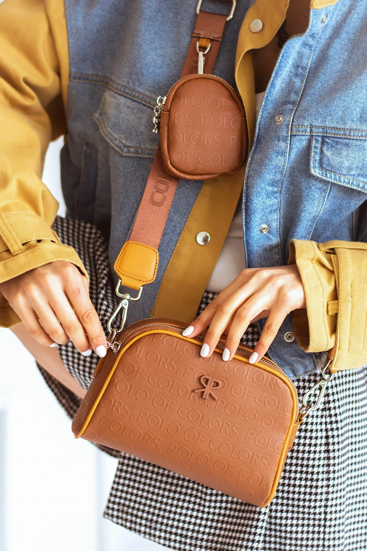 İmpolo Adela  Omuz Çapraz  Taba   Kadın Çanta 15x21 ebat