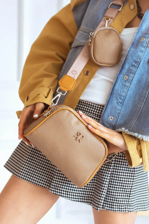 İmpolo Adela  Omuz Çapraz Vizon  Taba   Kadın Çanta 15x21 ebat