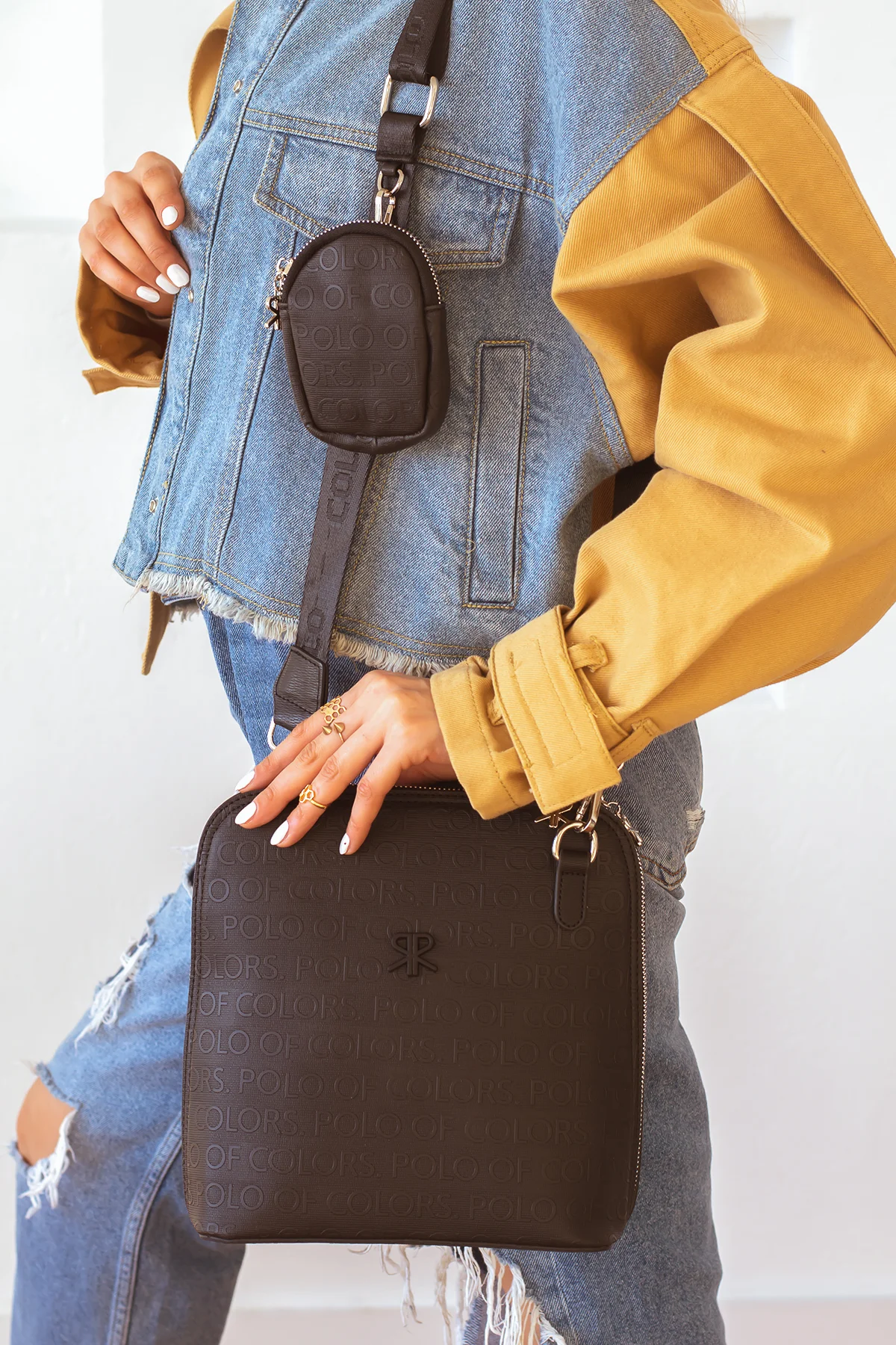 İmpolo Aisha Çapraz Spor Siyah  Kadın Çanta 24x26 Ebat - Görsel 2