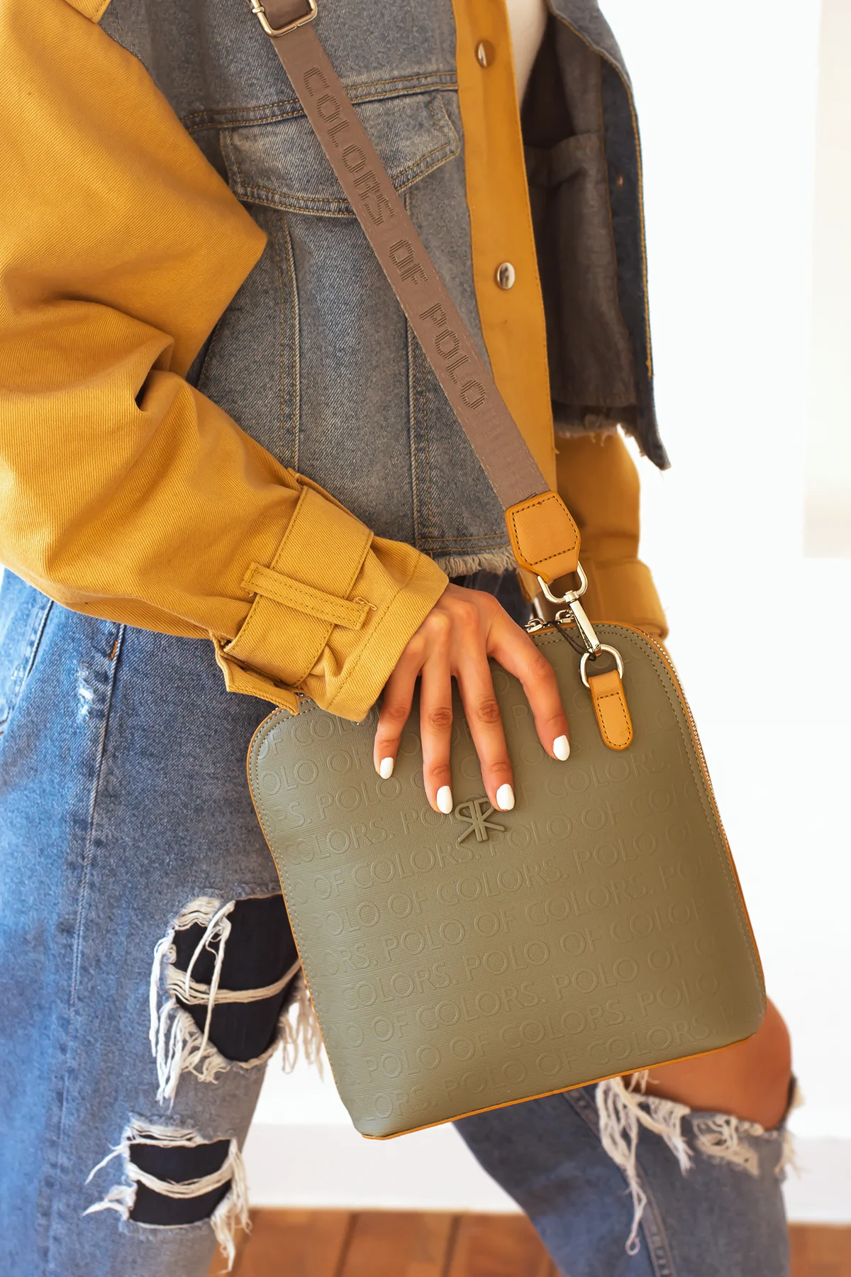 İmpolo Aisha Çapraz Spor Yeşil Taba Kadın Çanta 24x26 Ebat - Görsel 2