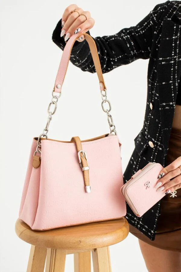 ImPolo Avesta Pudra Kadın Kombin Çanta 22x25 Cüzdan 10x13 ebat