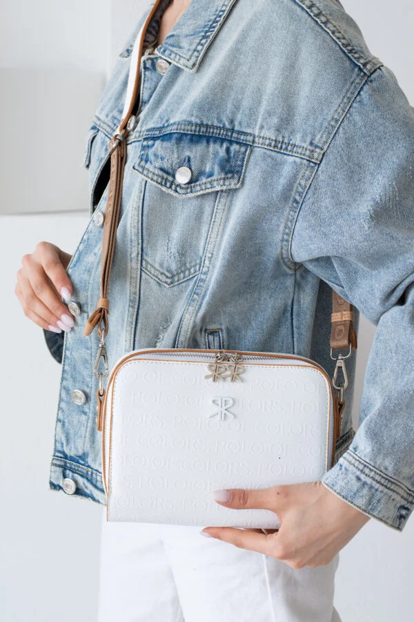 İmpolo Beti Beyaz  Taba Kadın Omuz Ve Çapraz Çantası 16X21 Ebatında