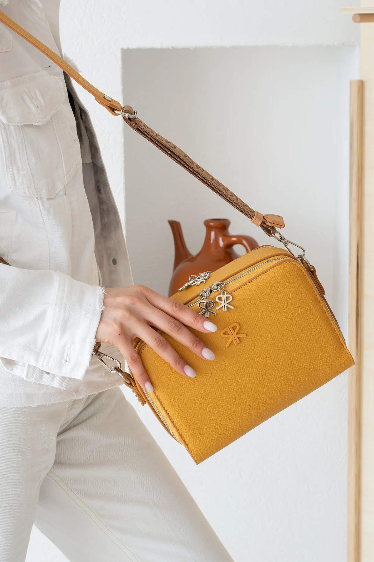 İmpolo Beti Hardal Taba Kadın Omuz Ve Çapraz Çantası 16X21 Ebatında - Görsel 2