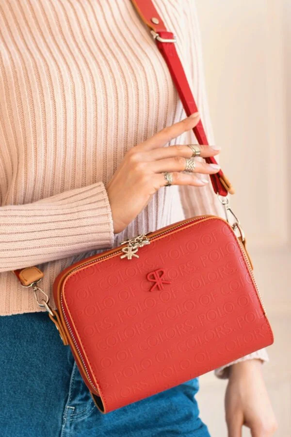 İmpolo Beti Kırmızı Taba Kadın Omuz Ve Çapraz Çantası 16X21 Ebatında