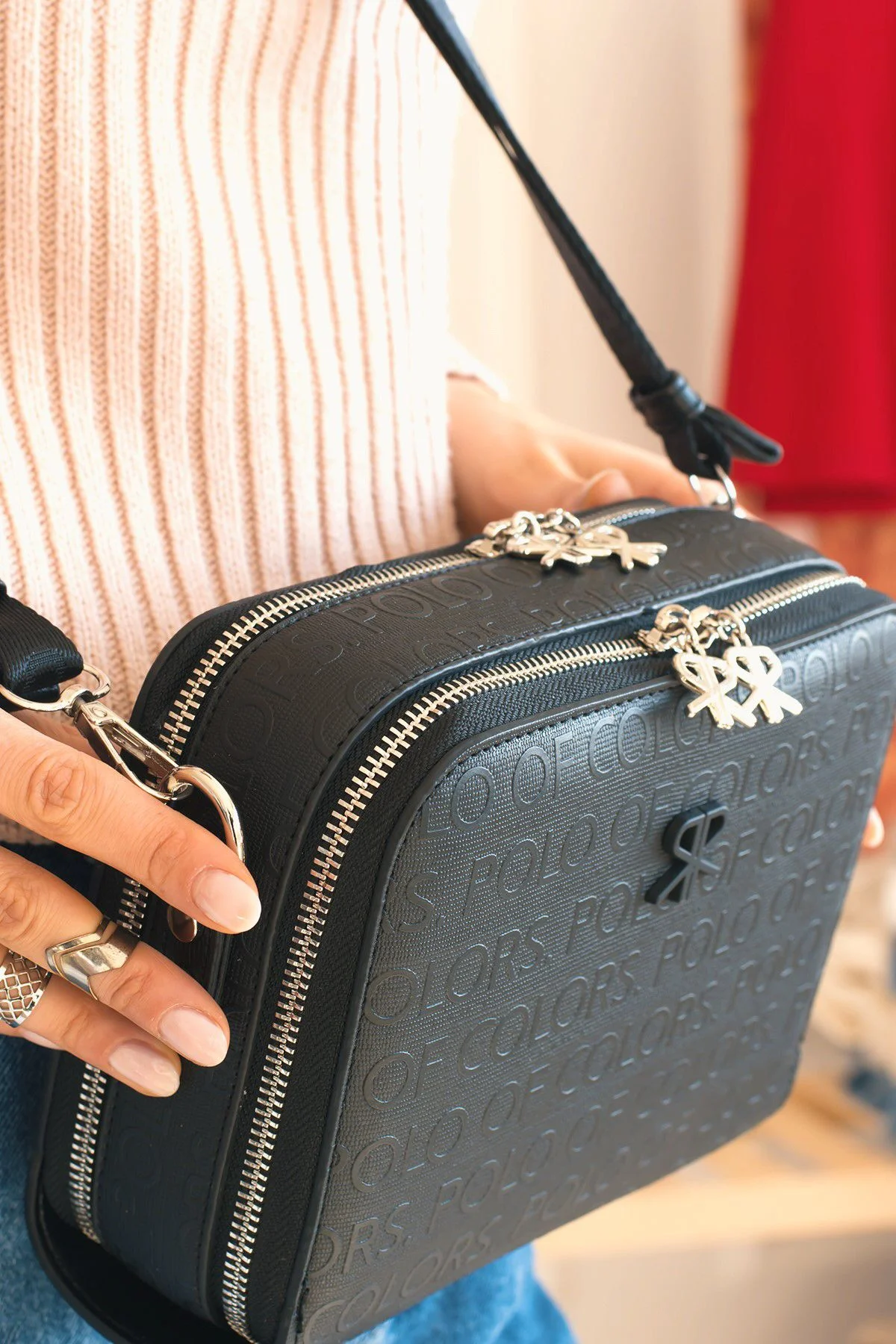 İmpolo Beti Siyah Kadın Omuz Ve Çapraz Çantası 16X21 Ebatında - Görsel 3