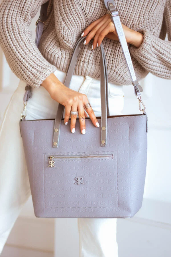 İmpolo Linda  Üçgözlü  Gri  Taba Kadın Omuz Çanta