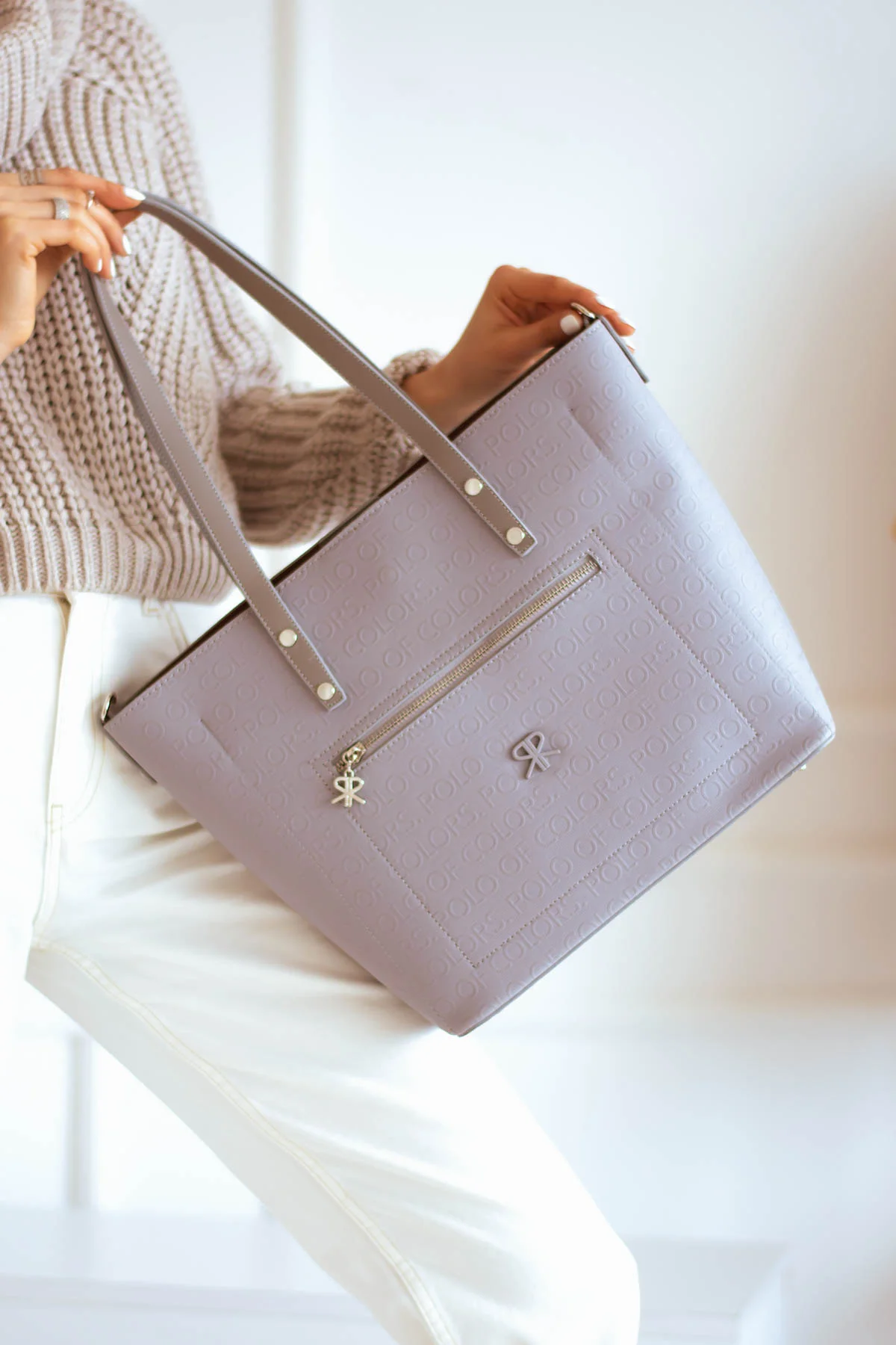 İmpolo Linda  Üçgözlü  Gri  Taba Kadın Omuz Çanta - Görsel 2