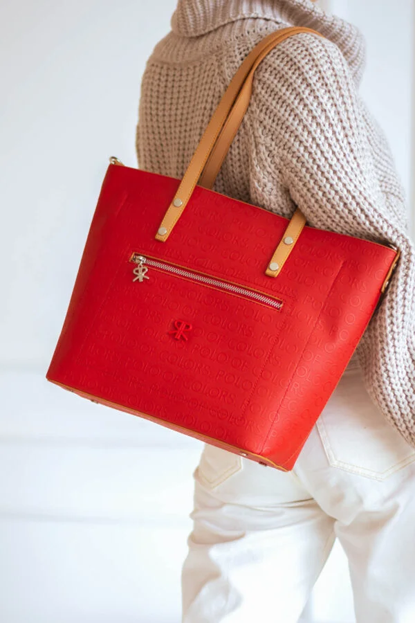 İmpolo Linda  Üçgözlü  Kırmızı  Taba Kadın Omuz Çanta