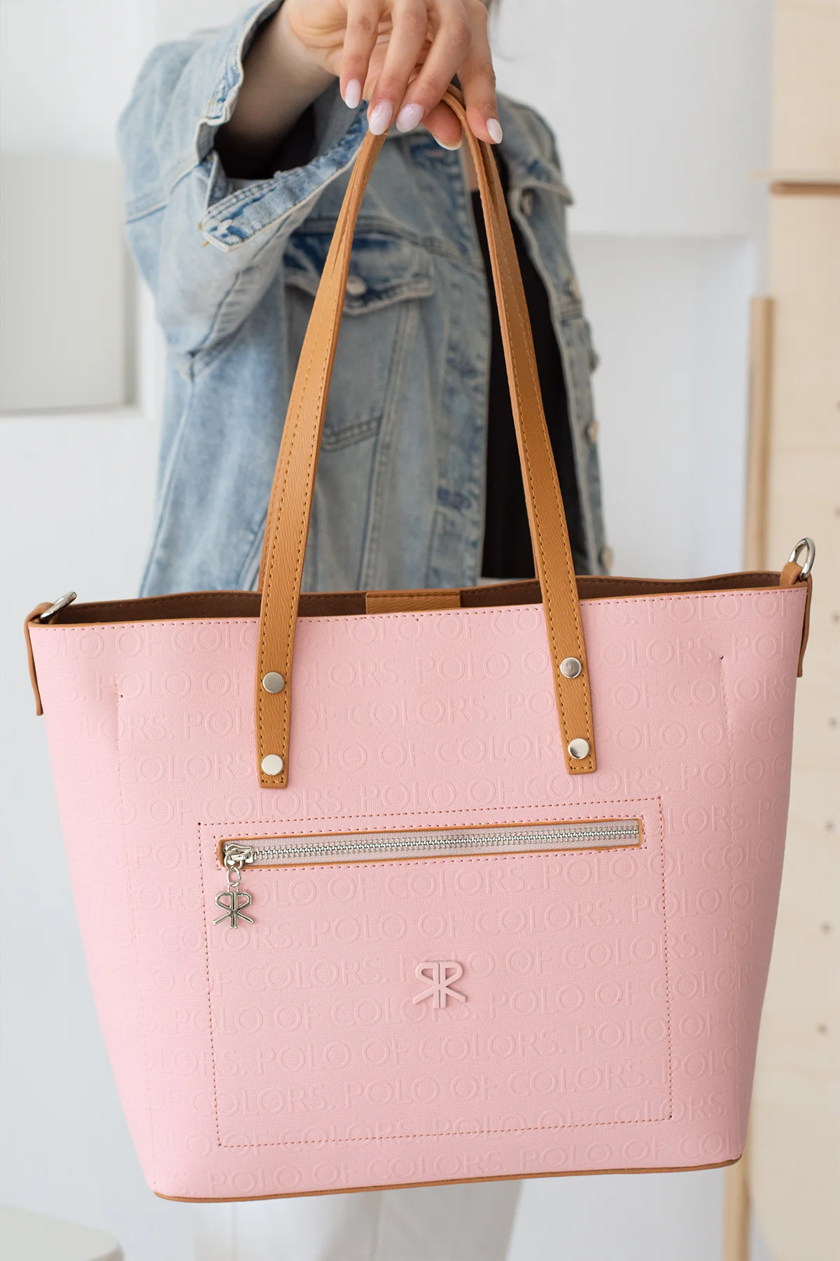 İmpolo Linda  Üçgözlü  Pudra  Taba Kadın Omuz Çanta - Görsel 2