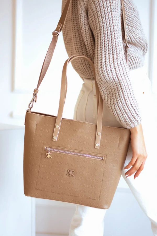 İmpolo Linda  Üçgözlü  Vizon  Taba Kadın Omuz Çanta