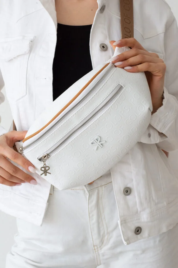 İmpolo Miya  Spor  Beyaz Taba  Kadın Bel Çanta