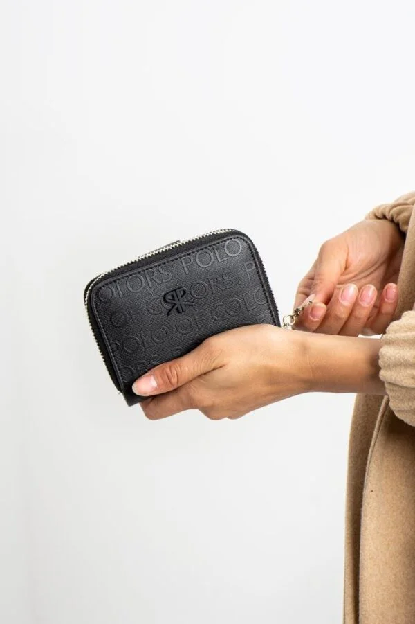 Impolo Nora Siyah Kadın Cüzdan 10x13 Ebatında
