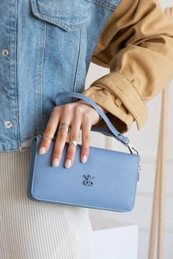 ImPolo Stella Mavi Taba Kadın El Cüzdanı 20x11 Ebat