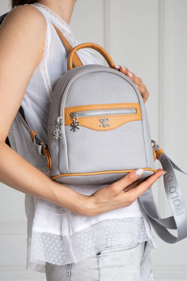 İmpolo Ellen Gri  Taba Kadın Sırt Çanta 25x20 Ebat