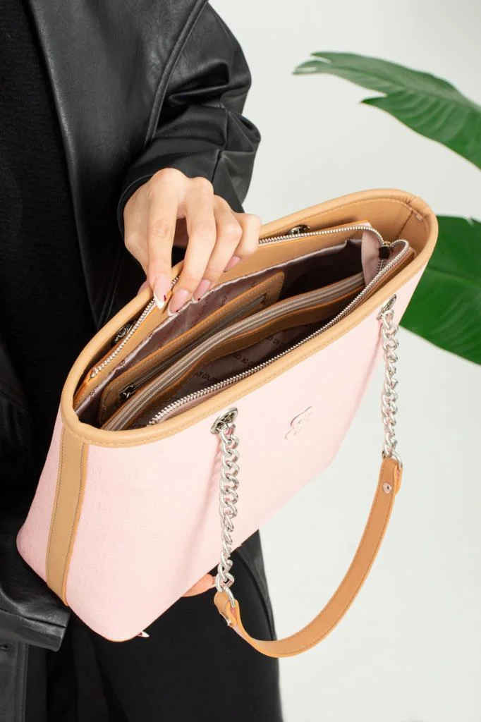 ImPolo Ida Pudra Kamel Kadın Omuz Çantası 38x26 Ebatında - Görsel 2