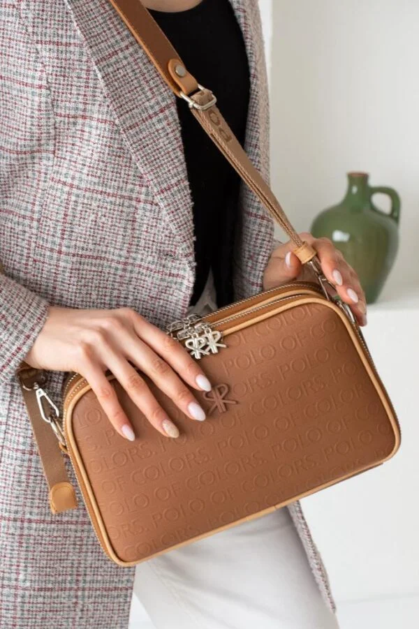 İmpolo Lili Ortaboy Üç gözlü Taba Kadın Omuz Çanta