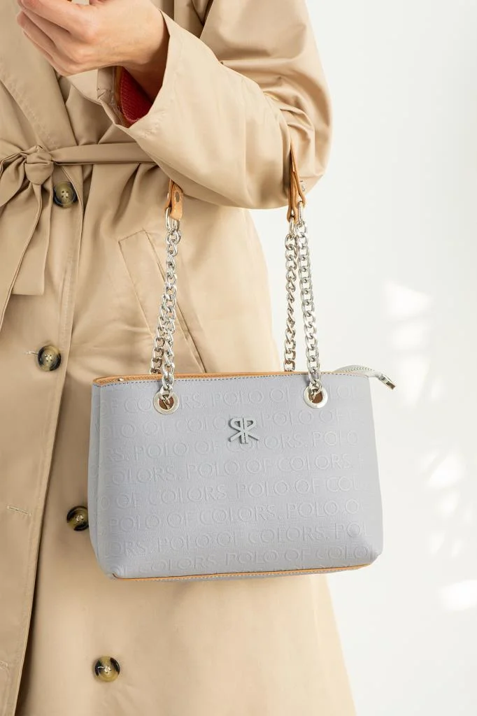 ImPolo Lorin Gri Taba Kadın Omuz Çanta 18x26 Ebat - Görsel 2