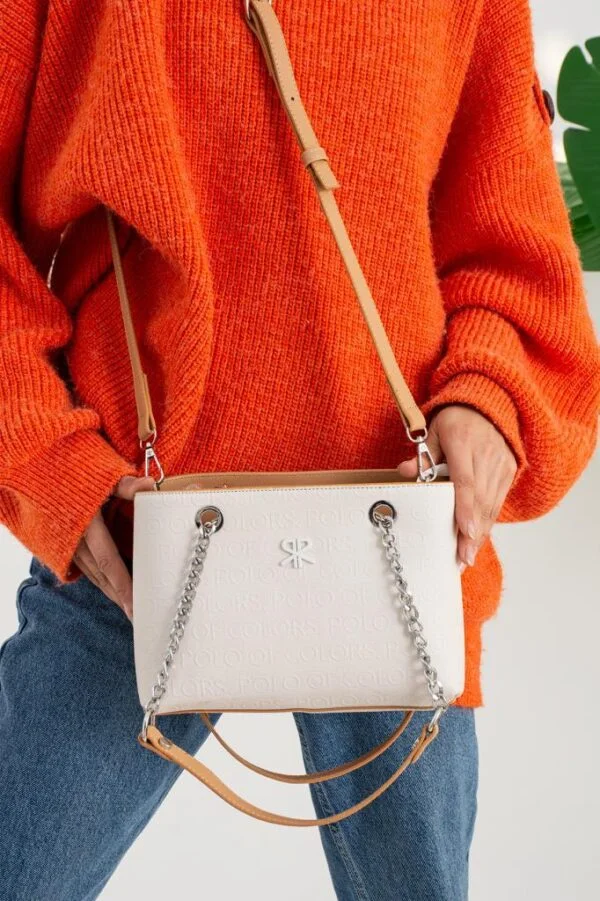 ImPolo Lorin Krem Taba Kadın Omuz Çanta 18x26 Ebat