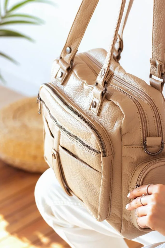 İmpolo Sweta Geniş Hacimli Rolax kum Kadın Çanta - Görsel 3