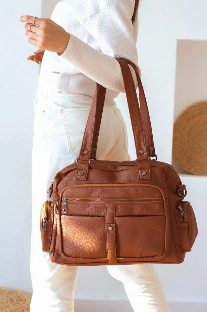 İmpolo Sweta Geniş Hacimli Rolax Taba Kadın Çanta