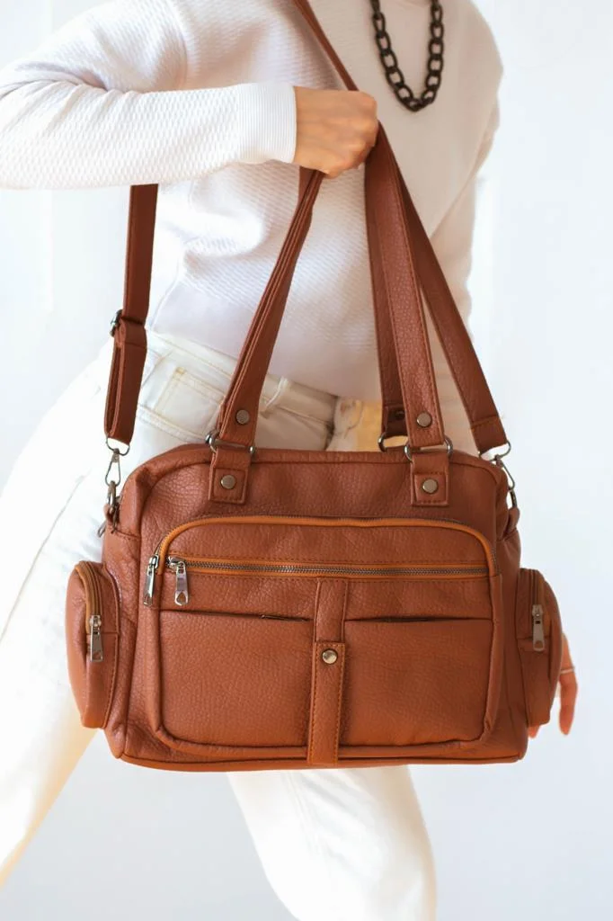 İmpolo Sweta Geniş Hacimli Rolax Taba Kadın Çanta - Görsel 2