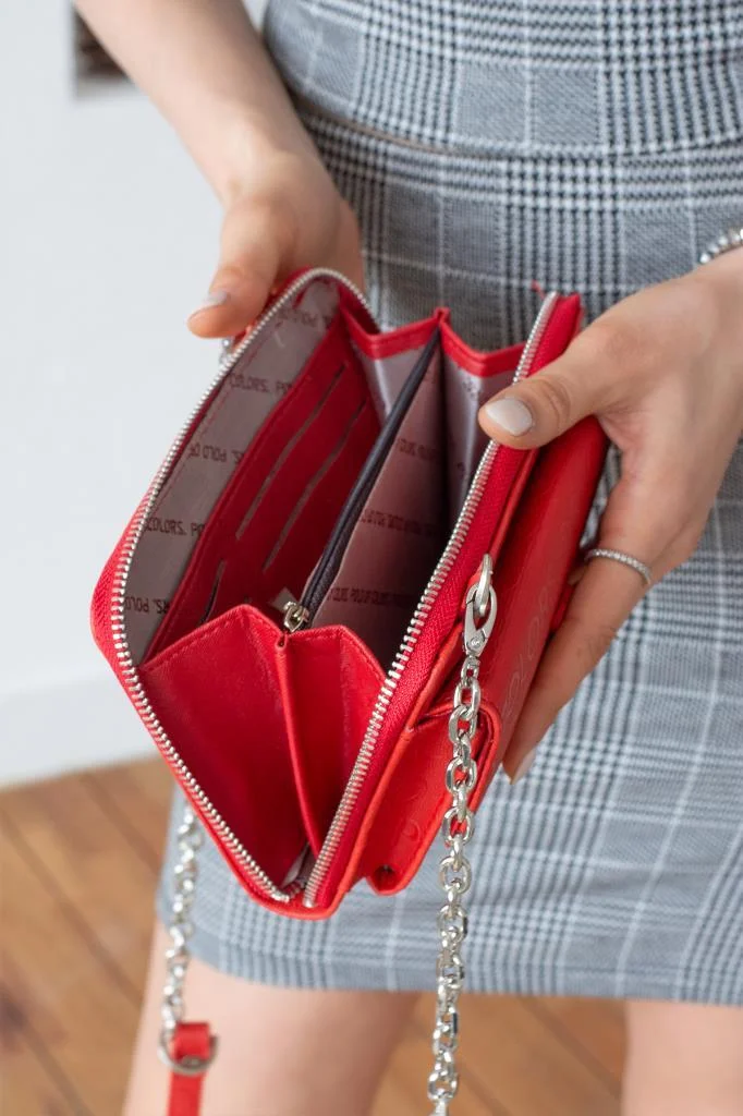 ImPolo Farah Kırmızı Kadın Omuz Çanta Ve Cüzdan 14x20 Ebatında - Görsel 3