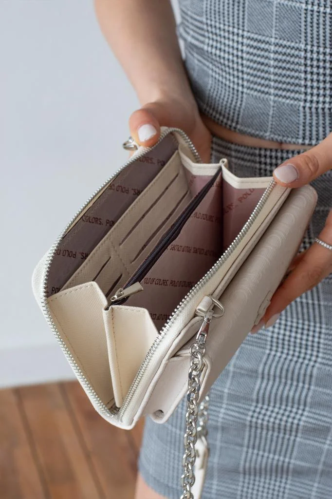 ImPolo Farah Krem Kadın Omuz Çanta Ve Cüzdan 14x20 Ebatında - Görsel 3