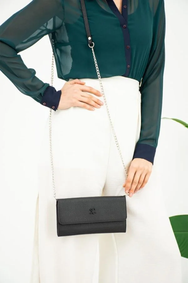 ImPolo sera Siyah Kadın Cüzdan Ve Omuz Çantası 14x23 Ebatında