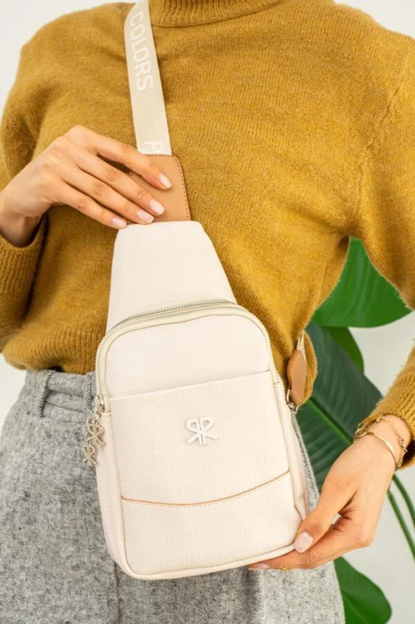 ImPolo Suzi Krem Kamel Kadın Bel Ve Omuz Çantası 31x18 Ebatında