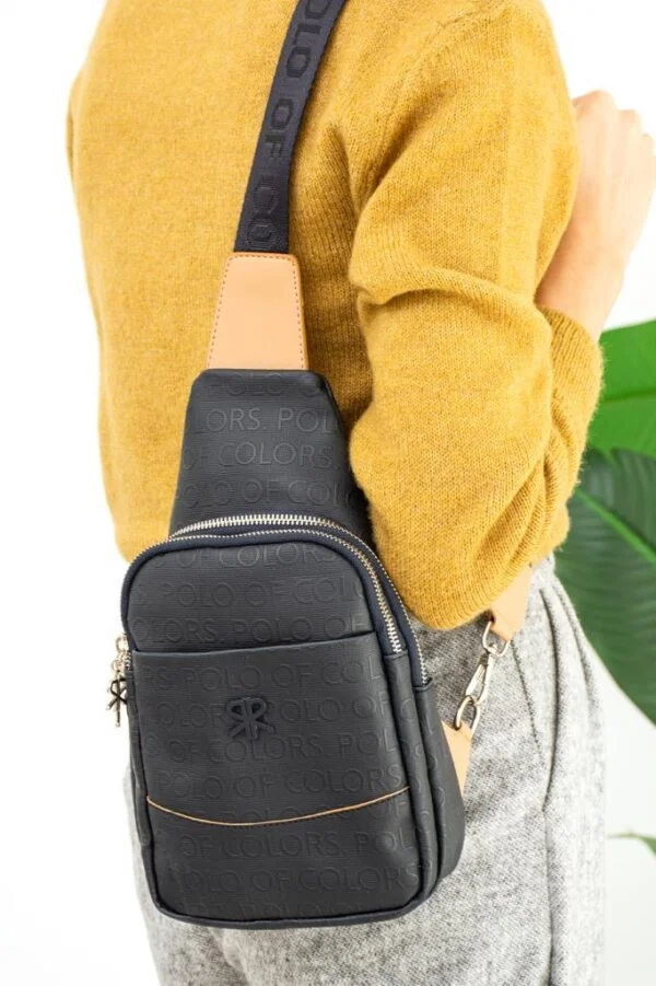 ImPolo Suzi Lacivert Kamel Kadın Bel Ve Omuz Çantası 31x18 Ebatında