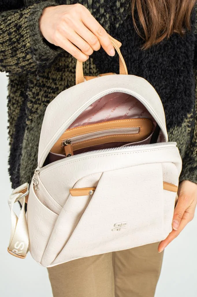 ImPolo Vanessa Krem Kamel Kadın Sırt Çantası 25x30 Ebatında - Görsel 2