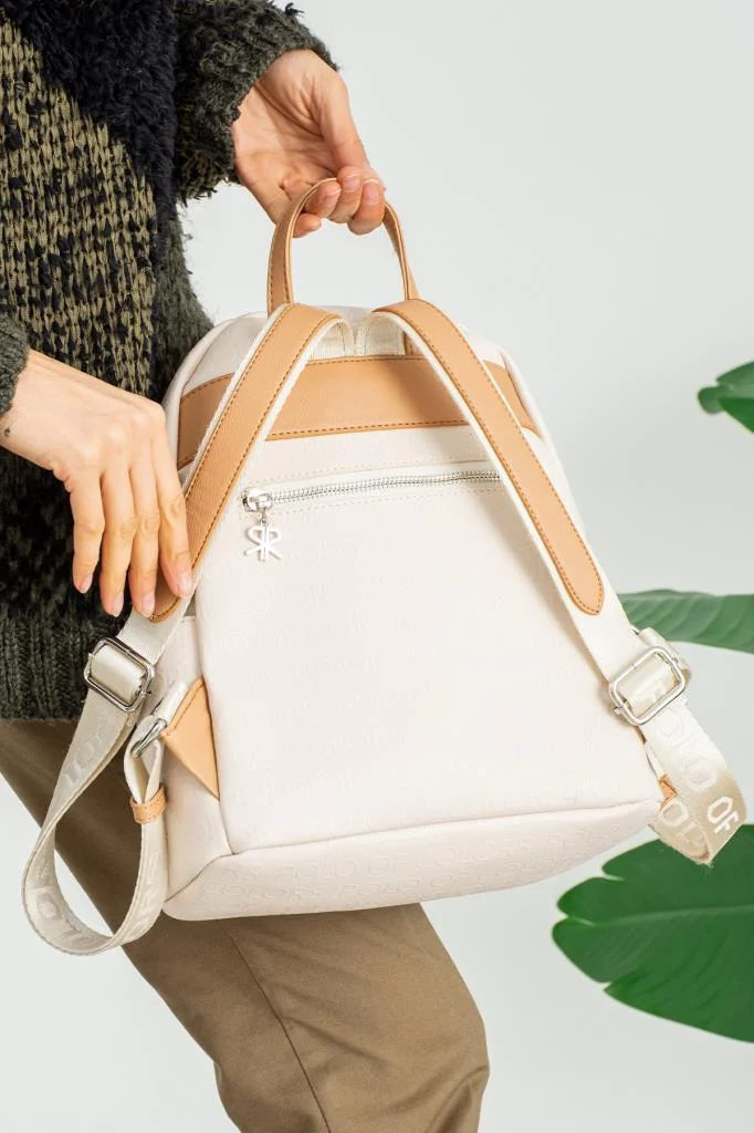 ImPolo Vanessa Krem Kamel Kadın Sırt Çantası 25x30 Ebatında - Görsel 3