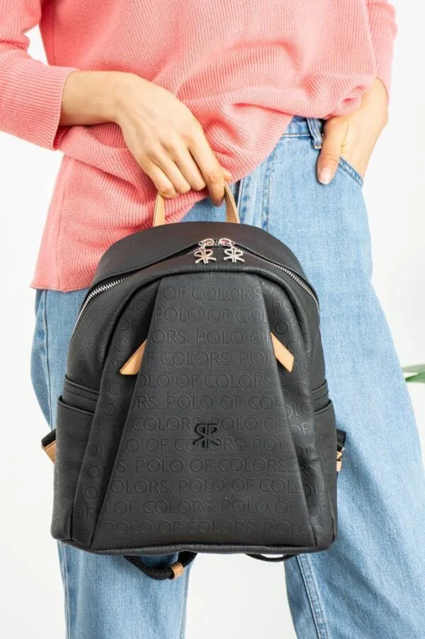 ImPolo Vanessa Siyah Kamel Kadın Sırt Çantası 25x30 Ebatında